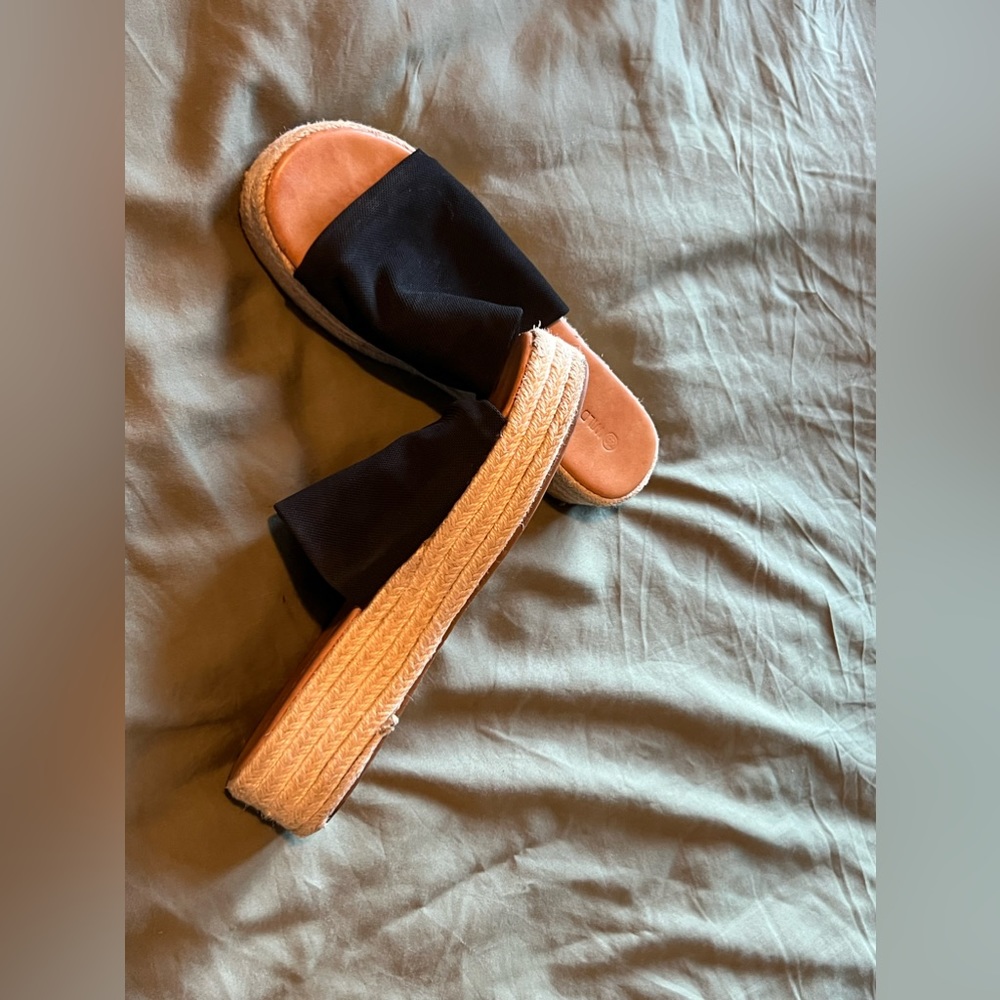 Womens black stacks